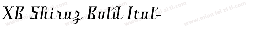 XB Shiraz Bold Ital字体转换